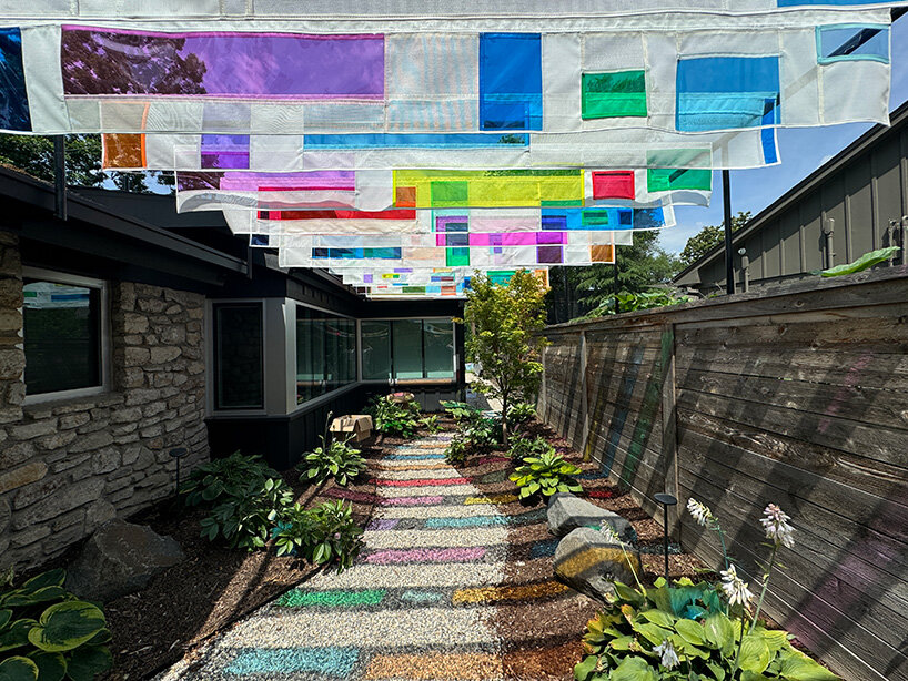 'I always chase the light': rachel hayes activates space with monumental textile installations