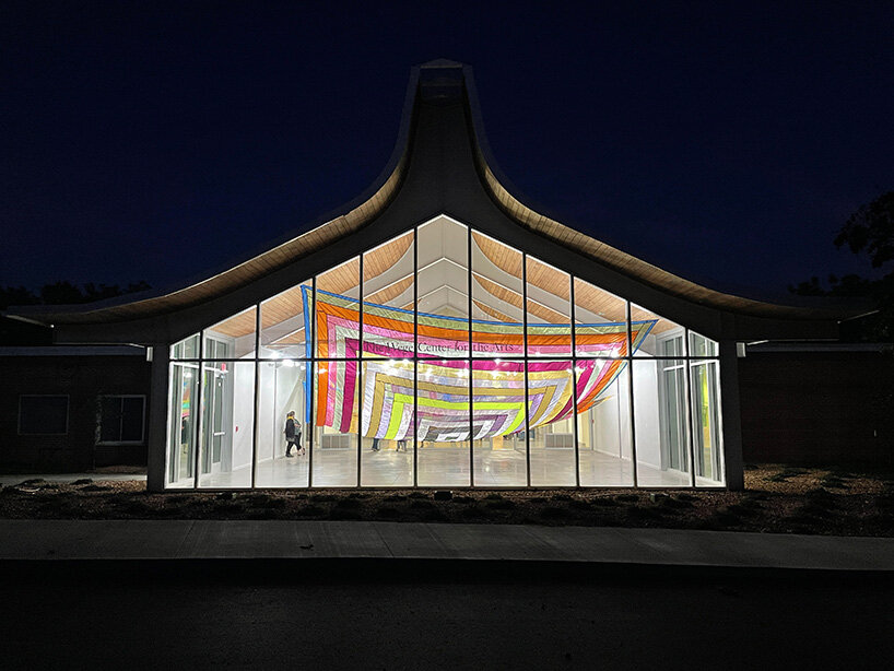 'I always chase the light': rachel hayes activates space with monumental textile installations