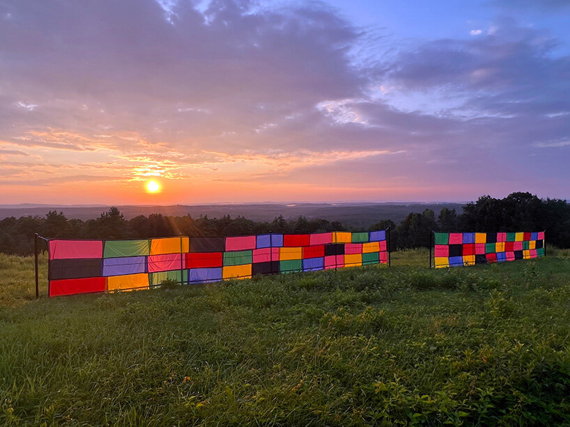 'I always chase the light': rachel hayes activates space with monumental textile installations