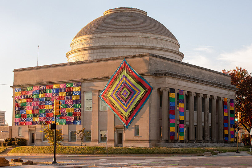 'I always chase the light': rachel hayes activates space with monumental textile installations