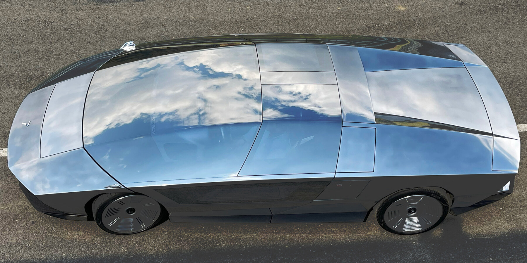 reflective-supercar-peralta-S-mirror-polished-aluminum-maserati-boomerang-GFG-style-designboom-ban