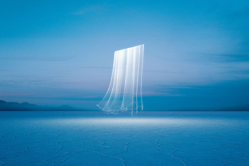 reuben wu draws aerial geometries with drones and lasers across remote landscapes