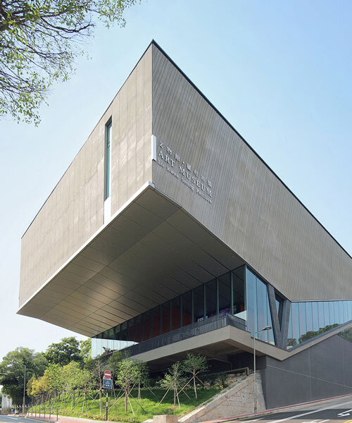 cantilevered concrete mass by rocco design expands cuhk art museum in hong kong