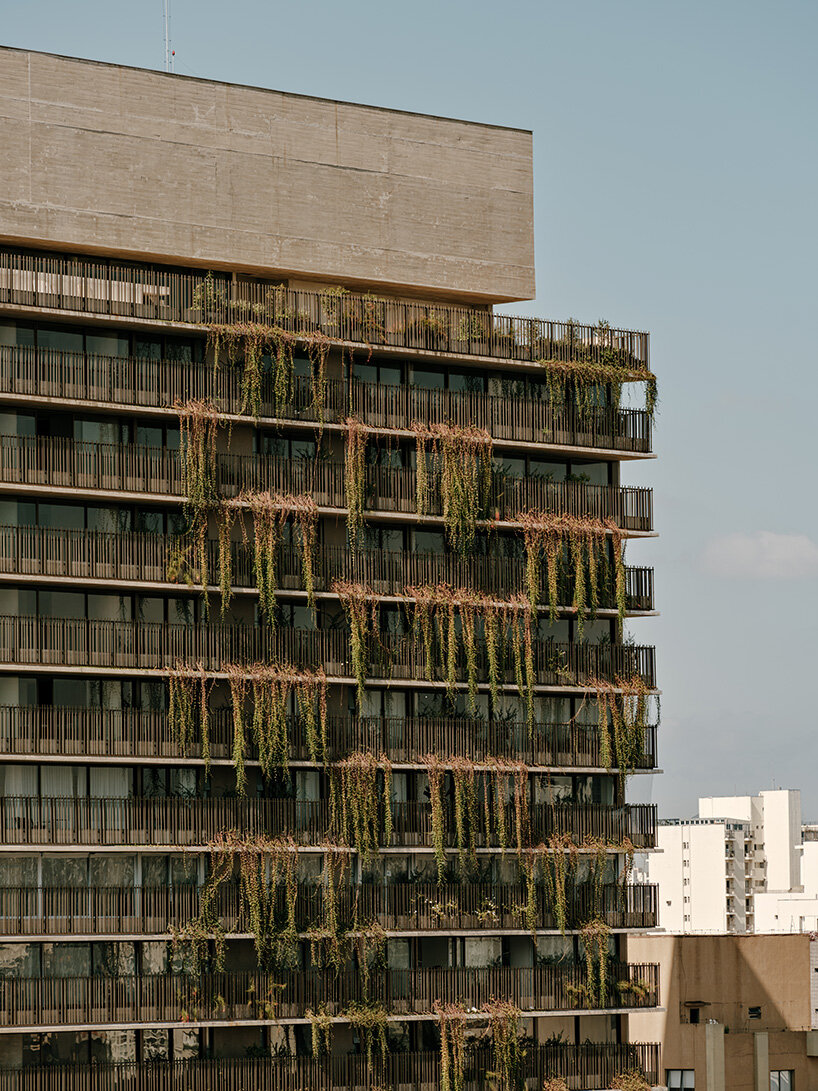 studio arthur casas wraps ribbed concrete tower with vertical gardens in são paulo