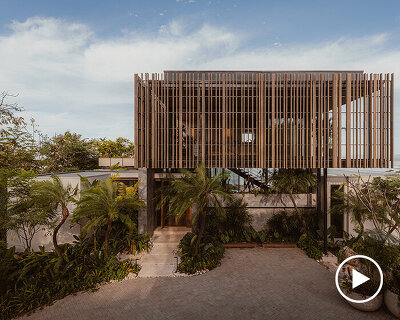 studio saxe screens its casa solai through bamboo brise soleil in costa rica
