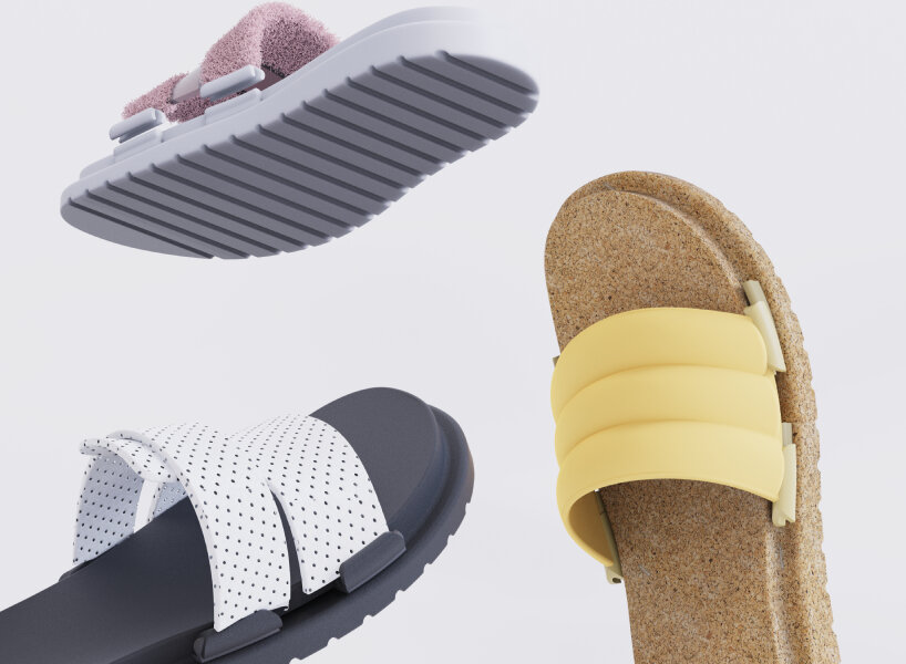 the slipper base stays the same, but the top strap can be changed anytime