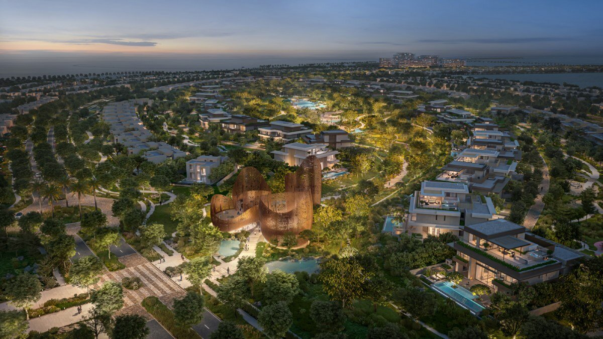 timber nest pavilion anchors dubai masterplan, the wilds, envisioned as woodland sanctuary