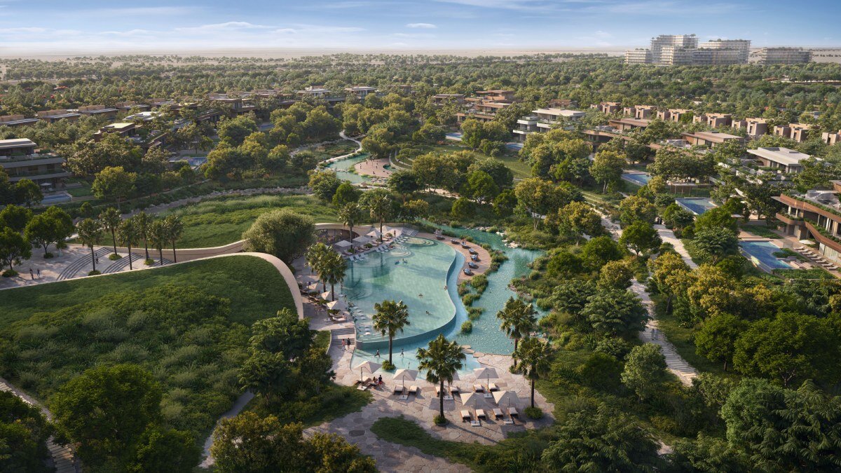 timber nest pavilion anchors dubai masterplan, the wilds, envisioned as woodland sanctuary