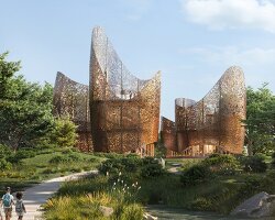 timber nest pavilion anchors dubai masterplan, the wilds, envisioned as woodland sanctuary