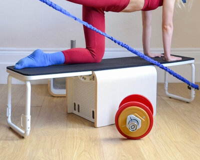 meet tonerbox, an expandable home gym and fitness equipment that doubles as furniture