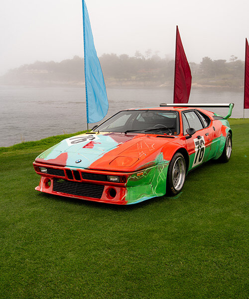 BMW art cars by andy warhol and julie mehretu debut at pebble beach concours d'elegance