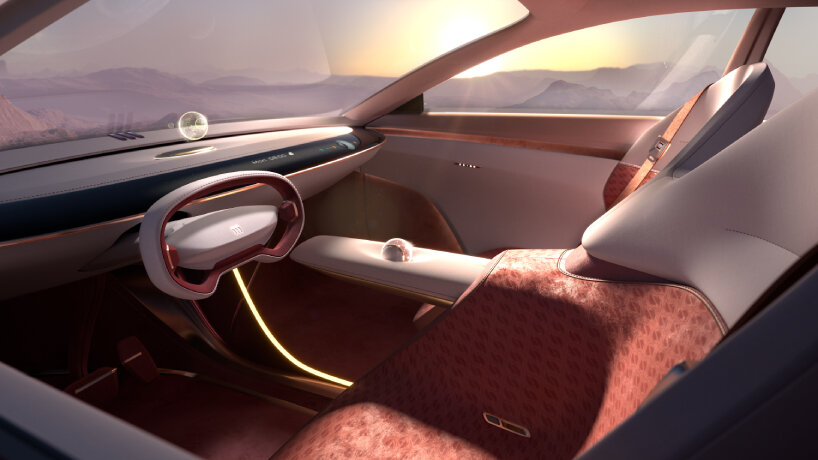 view inside the concept vehicle's cabin