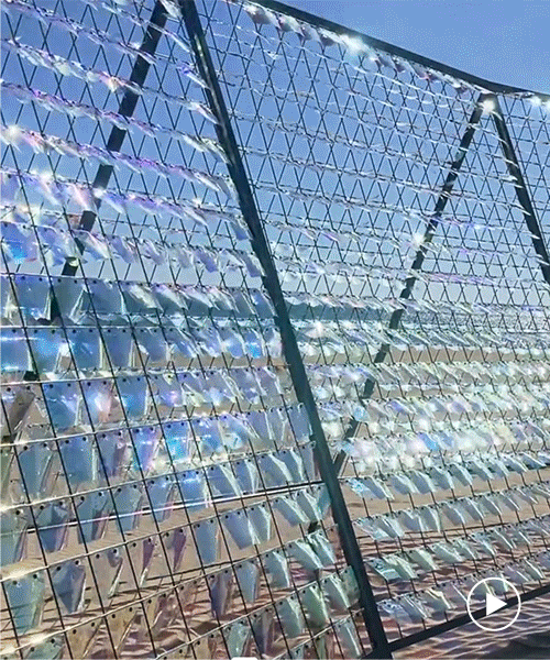 hyunje joo’s coastal 'art dome pavilion' shimmers with 8,000 iridescent pixels in korea