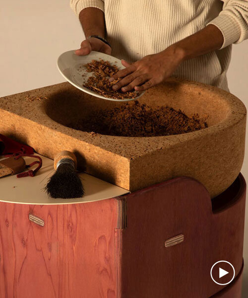 bindu domestic tools made of reused cork and clay reinterpret indigenous practices