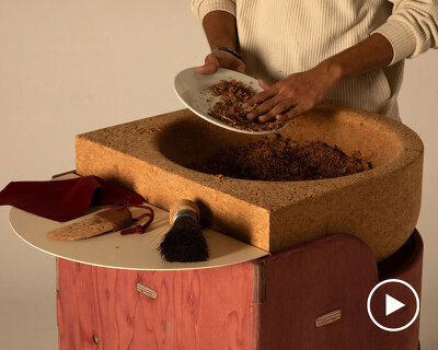 bindu domestic tools made of reused cork and clay reinterpret indigenous practices