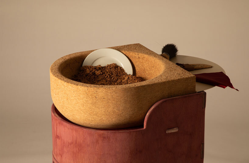 bindu domestic tools made of reused cork and clay reinterpret indigenous practices