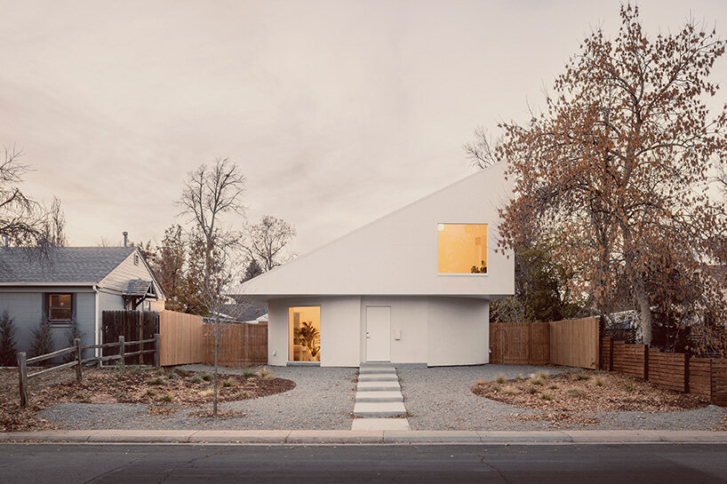 circular ground floor supports shed-roofed volume in NEMESTUDIO's colorado dwelling