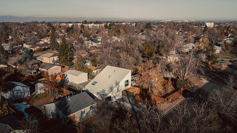 circular ground floor supports shed-roofed volume in NEMESTUDIO's colorado dwelling