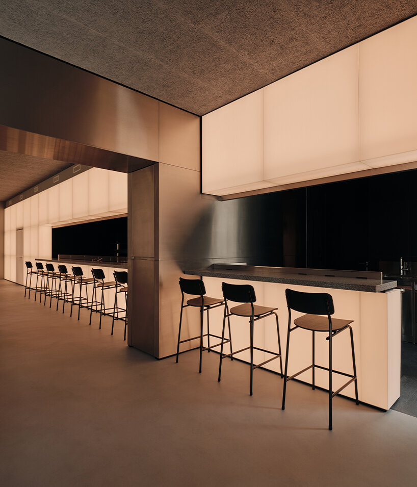 huit sushi restaurant in montreux glows with a custom-made led wall by craft & concept