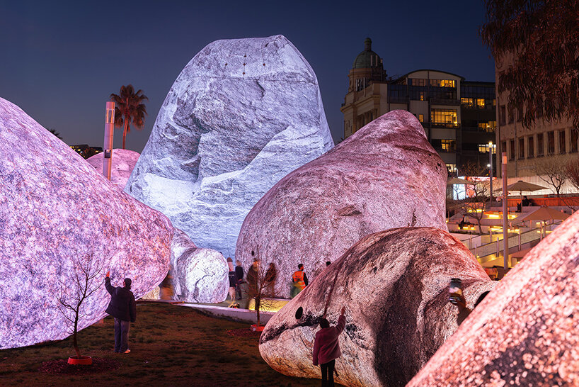 ENESS brings illuminated inflatable rockscape to melbourne in first australian showing
