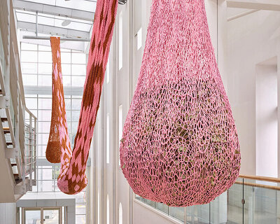 ernesto neto suspends colossal crocheted installation within seoul museum of art