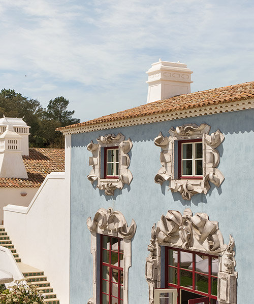 christian louboutin opens vermelho, a boutique hotel in portugal with ornamental red details