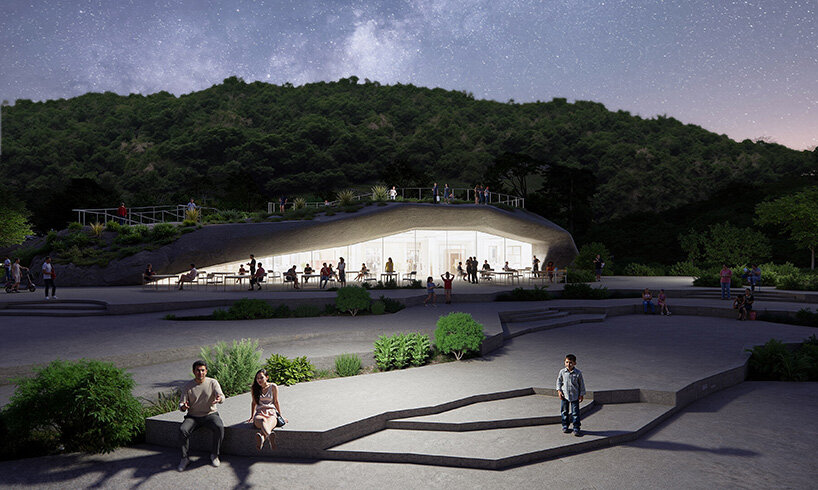 MVRDV Instalaciones turísticas en forma de piedra agrietada en la costa sur de Taiwán