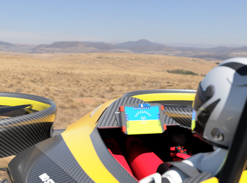 rendered view during air racing