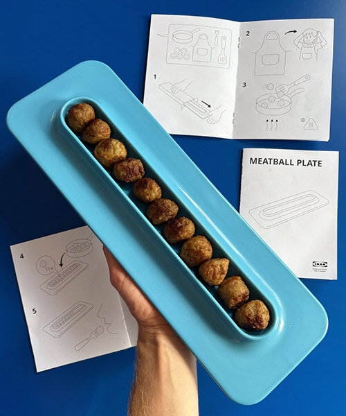 gustaf westman designs colorful 'throne' for the swedish meatball with IKEA