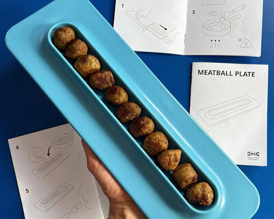 gustaf westman designs colorful 'throne' for the swedish meatball with IKEA