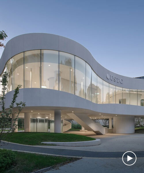 heimat architects shapes curved, elevated structure for USTC learning center in china