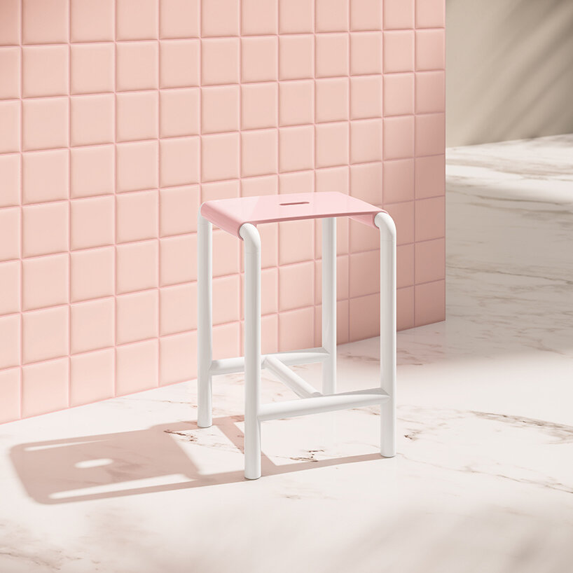 barbie and HEWI join forces for unlimited sanitary collection of pink-hued bauhaus lines