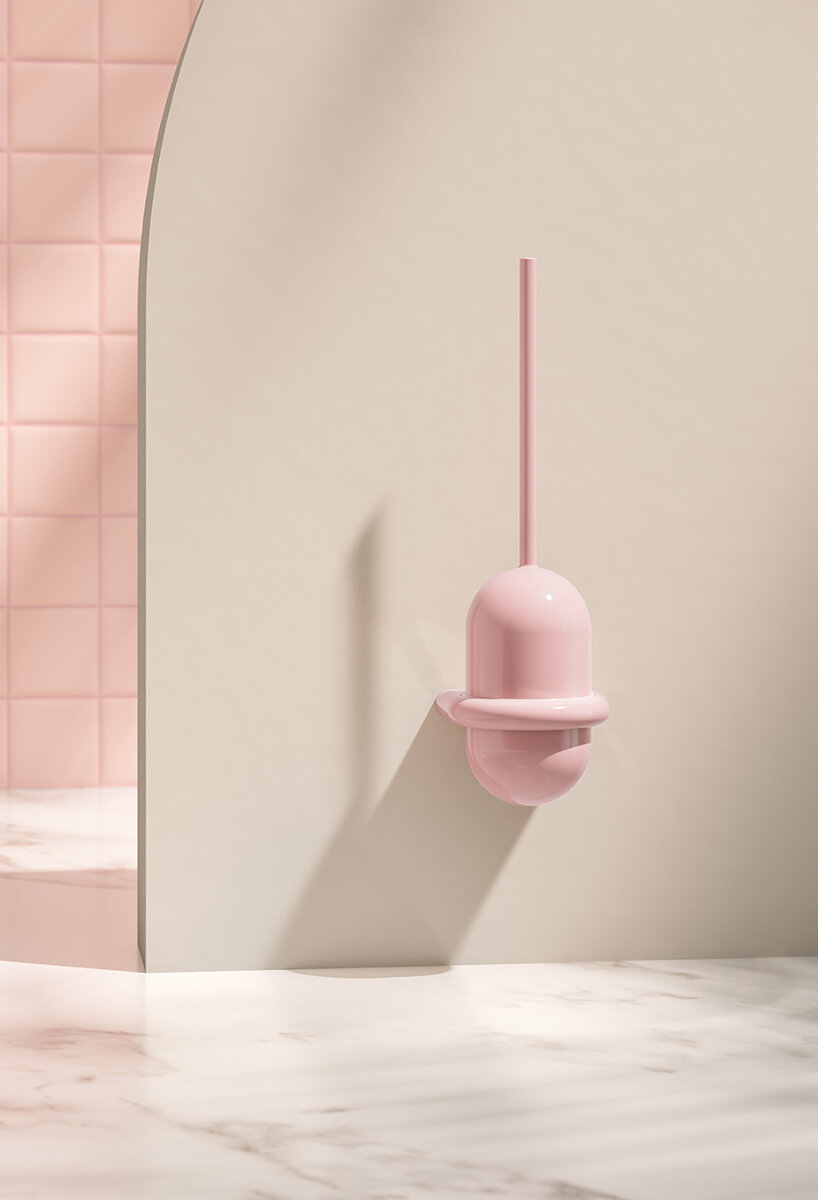 barbie and HEWI join forces for unlimited sanitary collection of pink-hued bauhaus lines