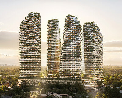 palmanova center: jasper architects unveils terraced towers for asunción, paraguay