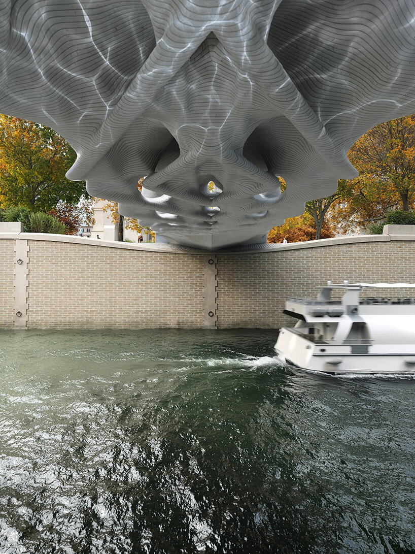 low-carbon 3D printed diamanti bridge showcases modular concrete system at venice show