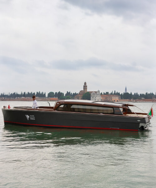 meet lucietta, the fully electric water taxi in venice designed with recycled murano glass
