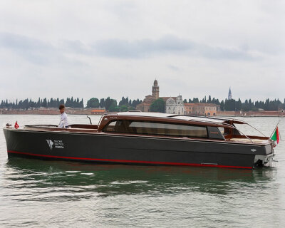 meet lucietta, the fully electric water taxi in venice designed with recycled murano glass