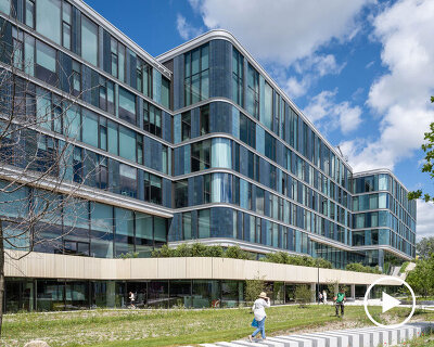 glazed ceramic tiles adorn hybrid timber office building's facade by team v in amsterdam