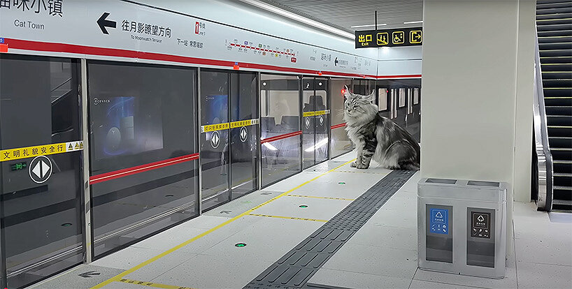 Sistema de metro en miniatura de Xing World con pasajeros de primer hijo en Cat Town