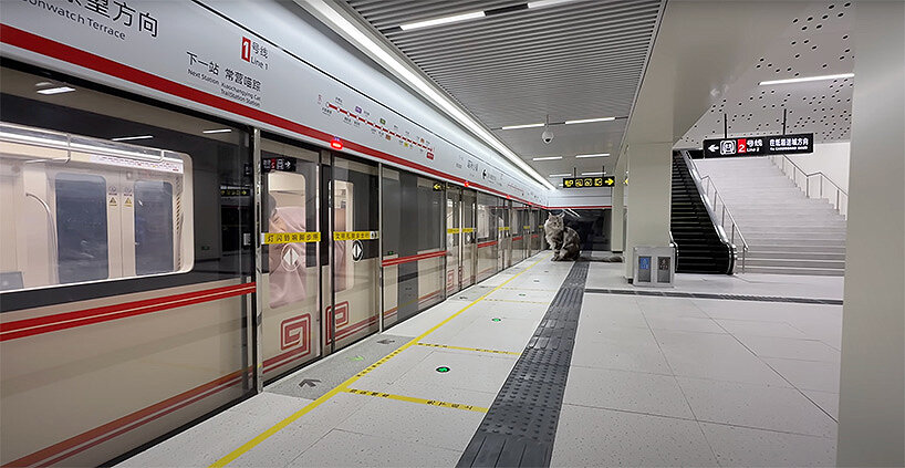 Sistema de metro en miniatura de Xing World con pasajeros de primer hijo en Cat Town