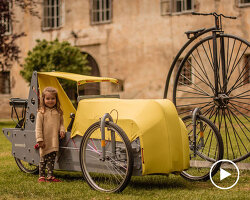 motofocker velocar combines bicycle and car in three-wheeled human-electric hybrid