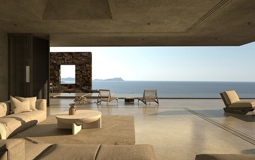 onus embeds net-zero island residence into the greek landscape using local materials