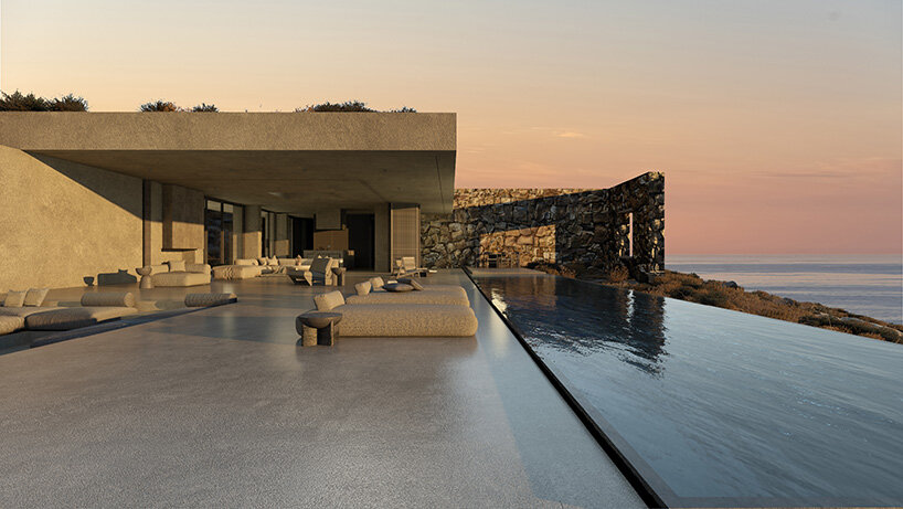 onus embeds net-zero island residence into the greek landscape using local materials