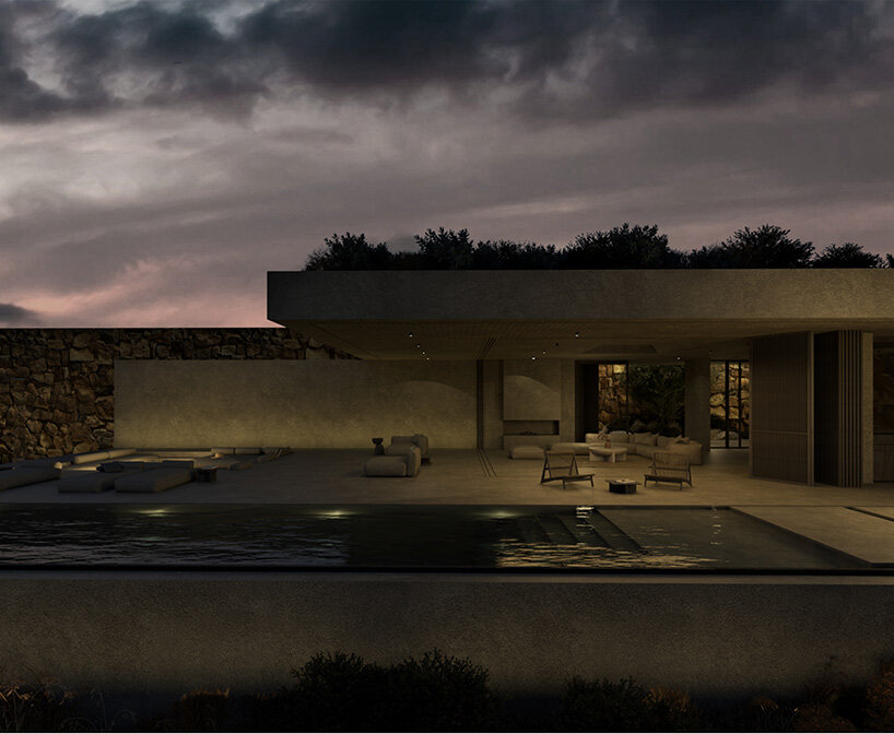 onus embeds net-zero island residence into the greek landscape using local materials
