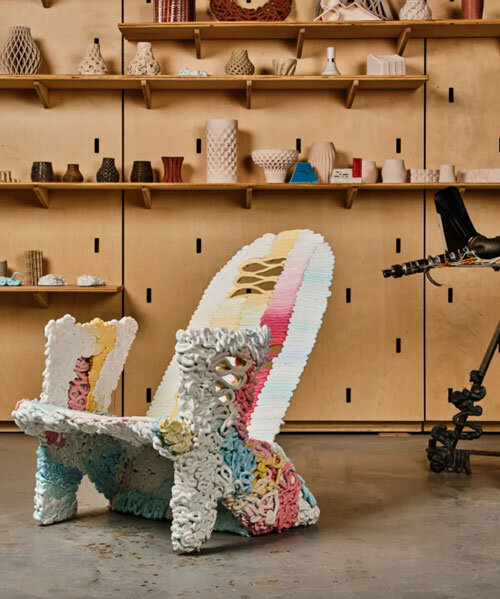 plastic reimagined transforms campus waste into vibrant chairs at atlanta contemporary