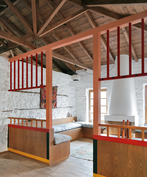 point supreme brings minimalist intervention to rugged stone farmhouse in greece