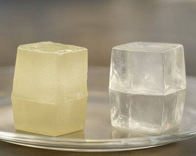 researchers turn to hardened gelatin as substitute for non-melting, reusable ice cubes