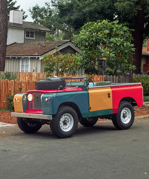 sean wotherspoon shows bright 1958 land rover in sunny monterey