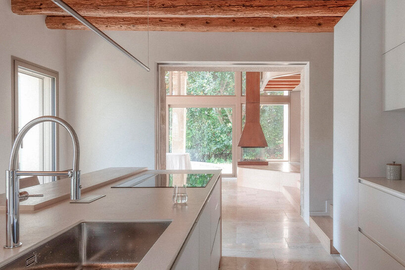 studio bressan transforms italian farmhouse into residence with double-height glass portico