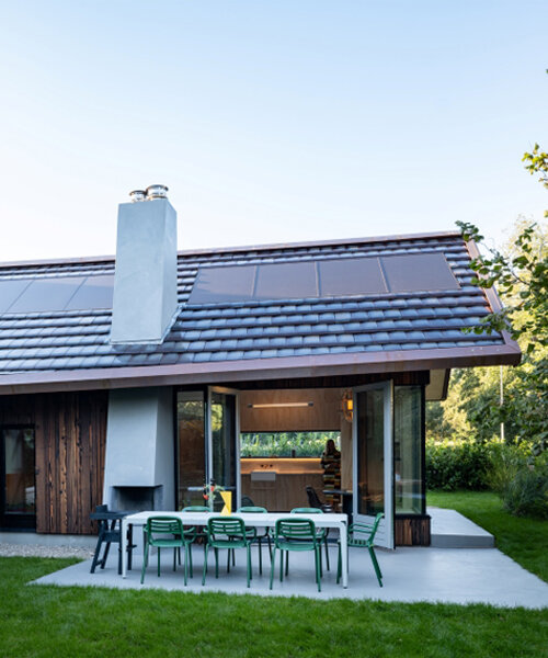 asymmetric roof tops prefabricated holiday home by team v architecture on dutch island